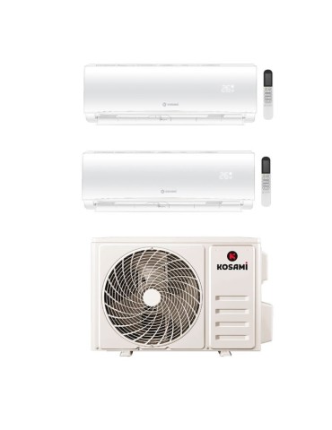 Kosami Climatiseur Dual Split Paros Inverter R32 9000+12000 BTU avec Moteur Paros Multi 42-5 WiFi Classe A++