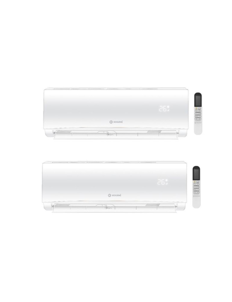 Kosami Climatiseur Dual Split Paros Inverter R32 12000+12000 BTU avec Moteur Paros Multi 42-5 WiFi Classe A++