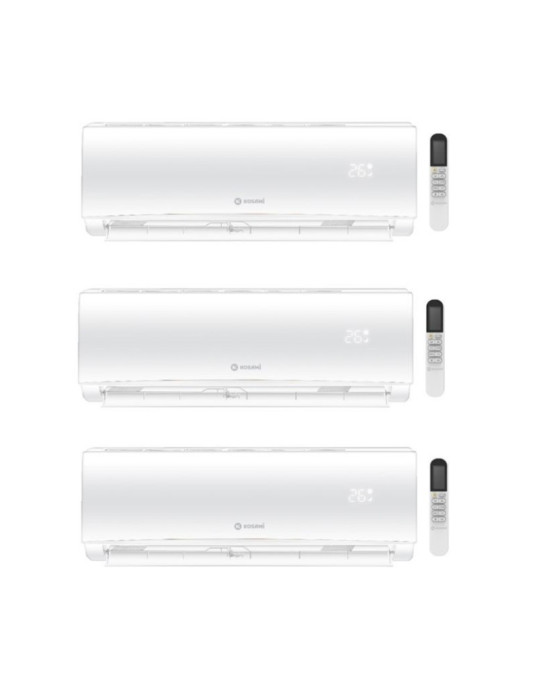 Kosami Climatiseur Trial Split Paros Inverter R32 9000+9000+12000 BTU avec Moteur Paros Multi 21-3 WiFi Classe A++