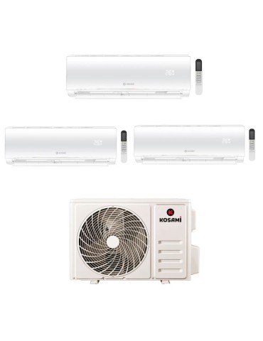 Kosami Climatiseur Trial Split Paros Inverter R32 9000+9000+12000 BTU avec Moteur Paros Multi 21-3 WiFi Classe A++