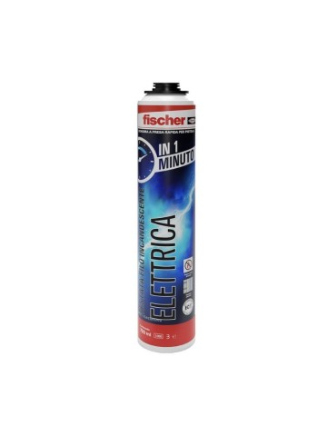 Fischer Mousse Polyuréthane Électrique Prise Rapide Faible Expansion 750ml Testée Fil Incandescent Conforme CEI 64-8