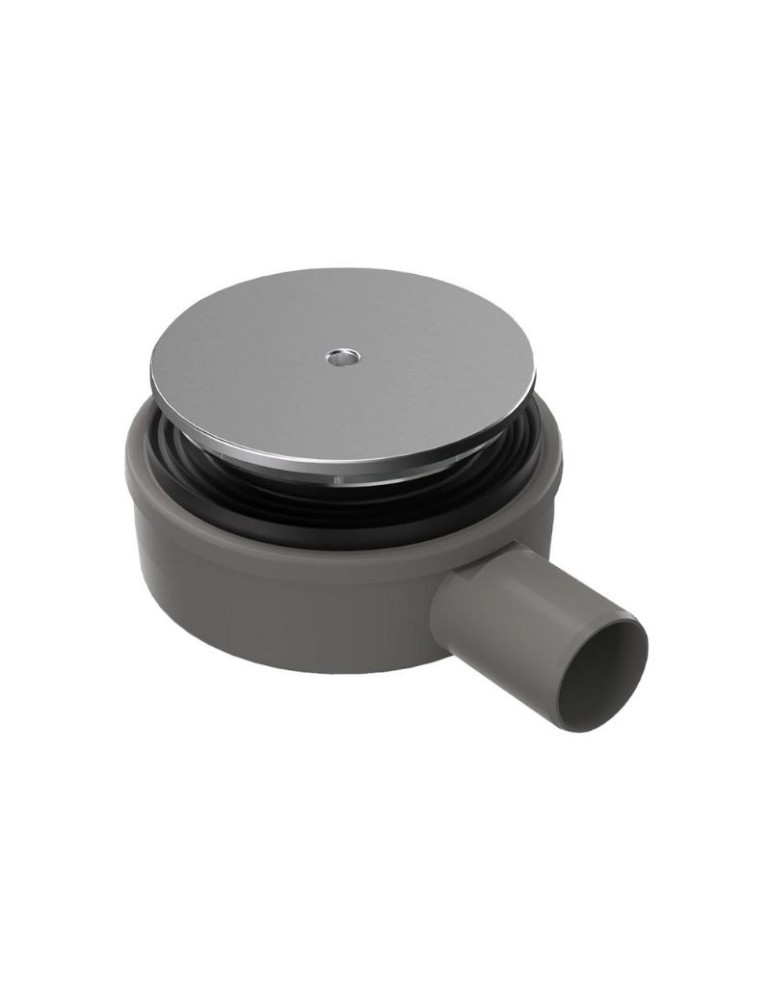 Bonomini Bonde de Douche Italienne Micro Lux Extra Plate Trou 90mm Cache ABS 120mm Collerette Acier Inox