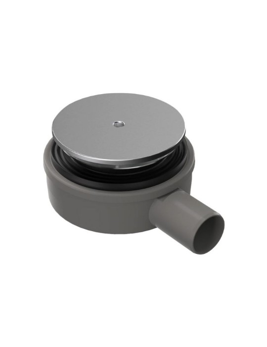 Bonomini Bonde de Douche Italienne Micro Lux Extra Plate Trou 90mm Cache ABS 120mm Collerette Acier Inox