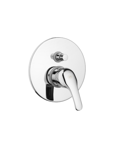 Gs Rubinetterie Mitigeur Monocommande Encastrable Pour Baignoire Avec Inverseur, Série Ecoline, Finition Chromée - 5359