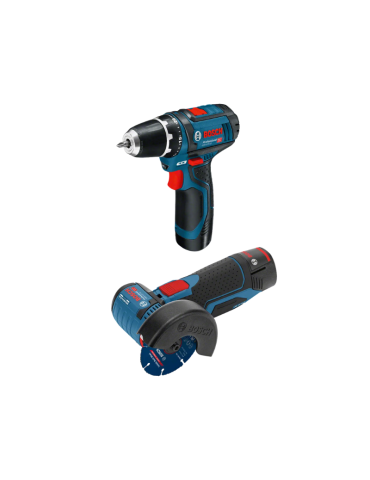 Bosch Perceuse-visseuse Sans Fil Gsr 12v-15 Pro + Meuleuse D'angle Sans Fil Gws 12v-76 Pro