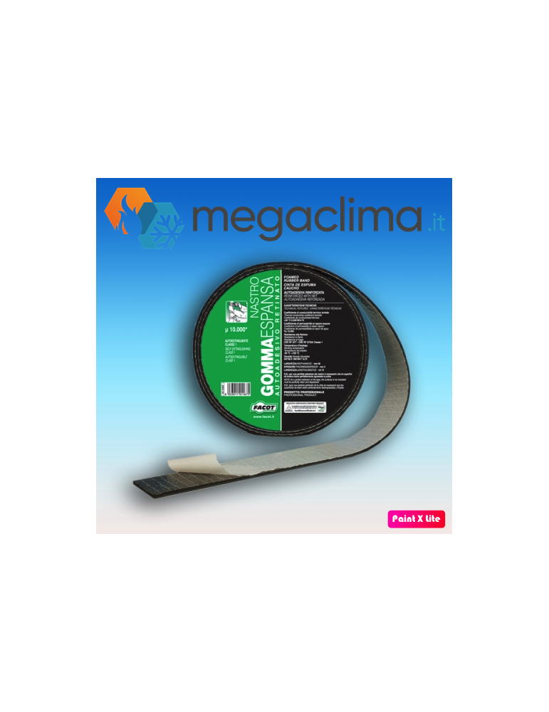 Facot Nastro Gomma Espansa Nero GOESP H 50 MM x 10 M dettaglio prodotto