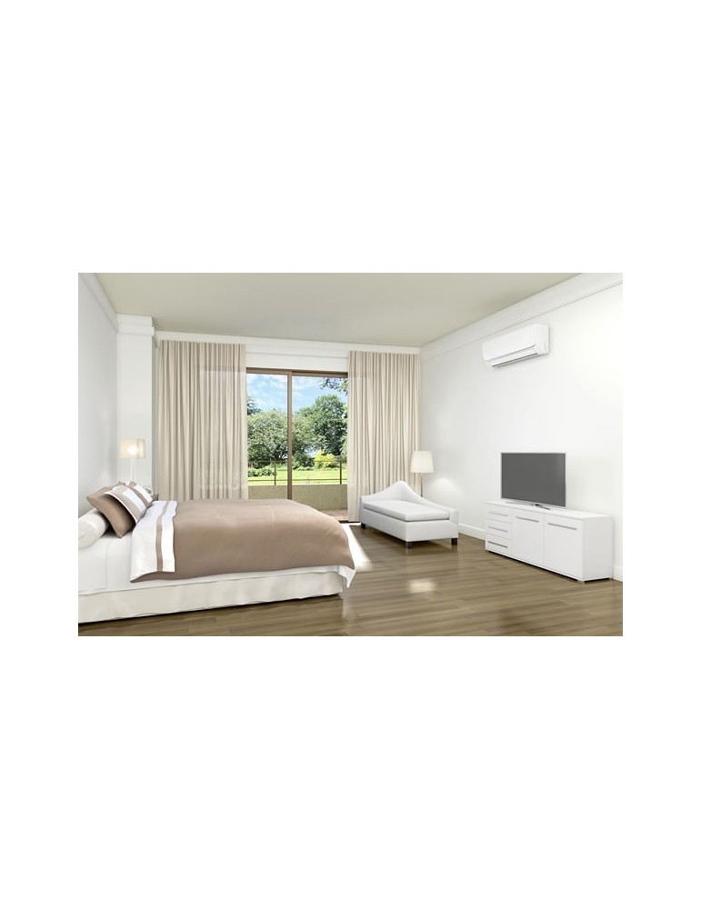 Ideal Clima Ventilconvettore a Parete Idrosplit Falko Hi-Wall Inverter 500 THM05A Con Comando Incluso Ambientata camera da letto