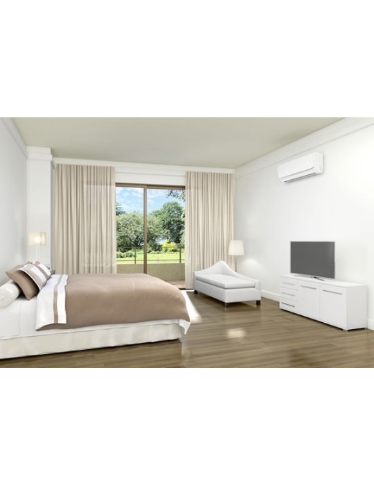 Ideal Clima Ventilconvettore a Parete Idrosplit Falko Hi-Wall Inverter 500 THM05A Con Comando Incluso Ambientata camera da letto
