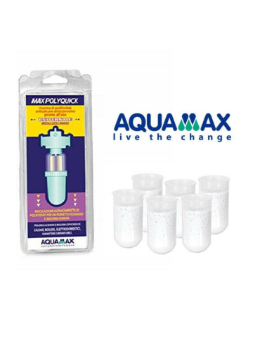 Aquamax Ricarica di Polifosfati per Filtro Anticalcare Maxpolyquick 6 Cartucce