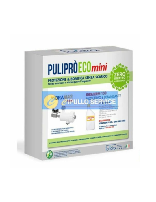 Foridra Kit Protezione Per Caldaie Puliprò Eco Mini Con Defangatore Idromag Mini E Anticorrosivo Idraterm 130