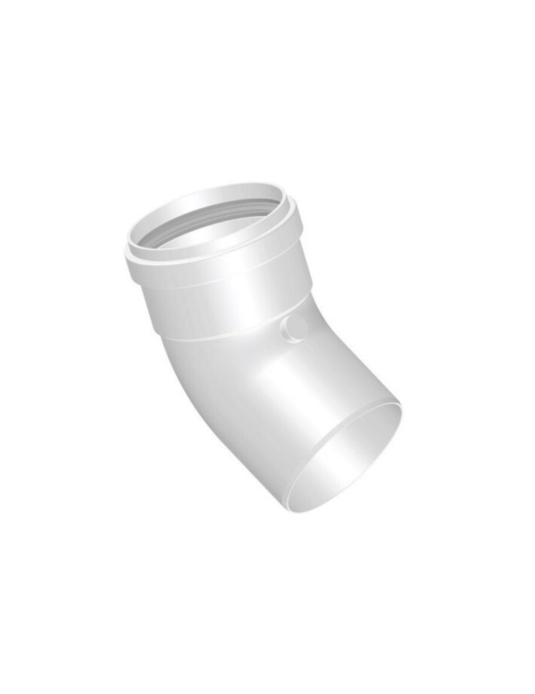 Curva 45° M/F Per Caldaia Condensazione Rigida PPS Bianca Diam.80 2