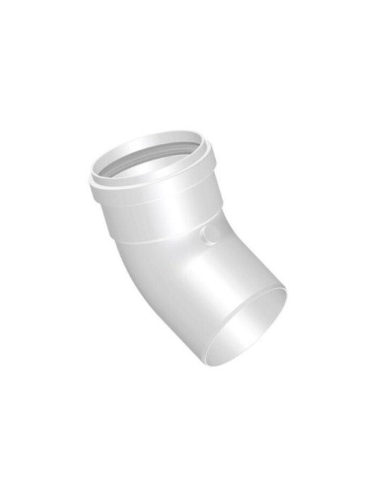 Curva 45° M/F Per Caldaia Condensazione Rigida PPS Bianca Diam.80 2