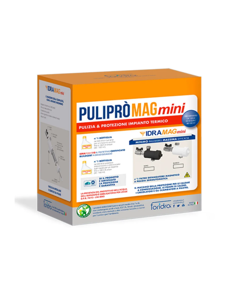 Foridra Puliprò Mag Mini Defangatore + Idraterm 110 + Idraterm 805