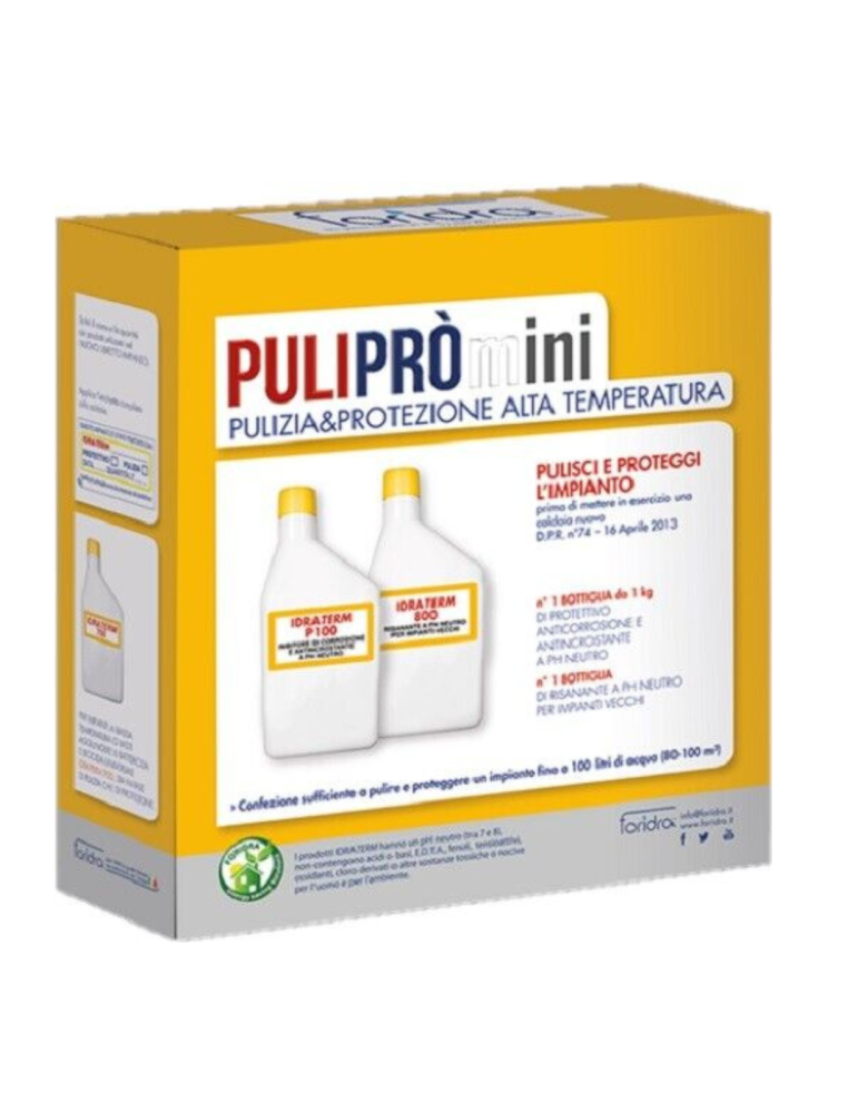 Foridra Puliprò Mini Per Pulire e Proteggere ImpiantI ad Alta Temperatura