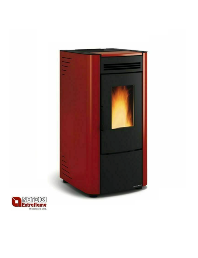 Nordica Extraflame Stufa a PelletKetty Evo 2.0 7 KW 187 MC Colore Bordeaux