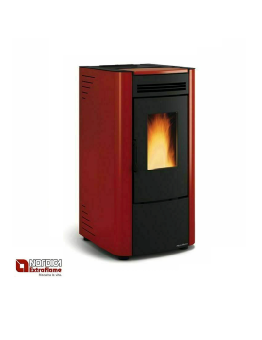Nordica Extraflame Stufa a PelletKetty Evo 2.0 7 KW 187 MC Colore Bordeaux
