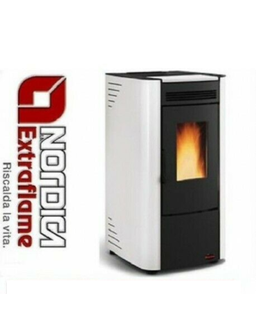 Nordica Extraflame Stufa a Pellet Ketty Evo 2.0  7 KW 187 MC Colore Bianca