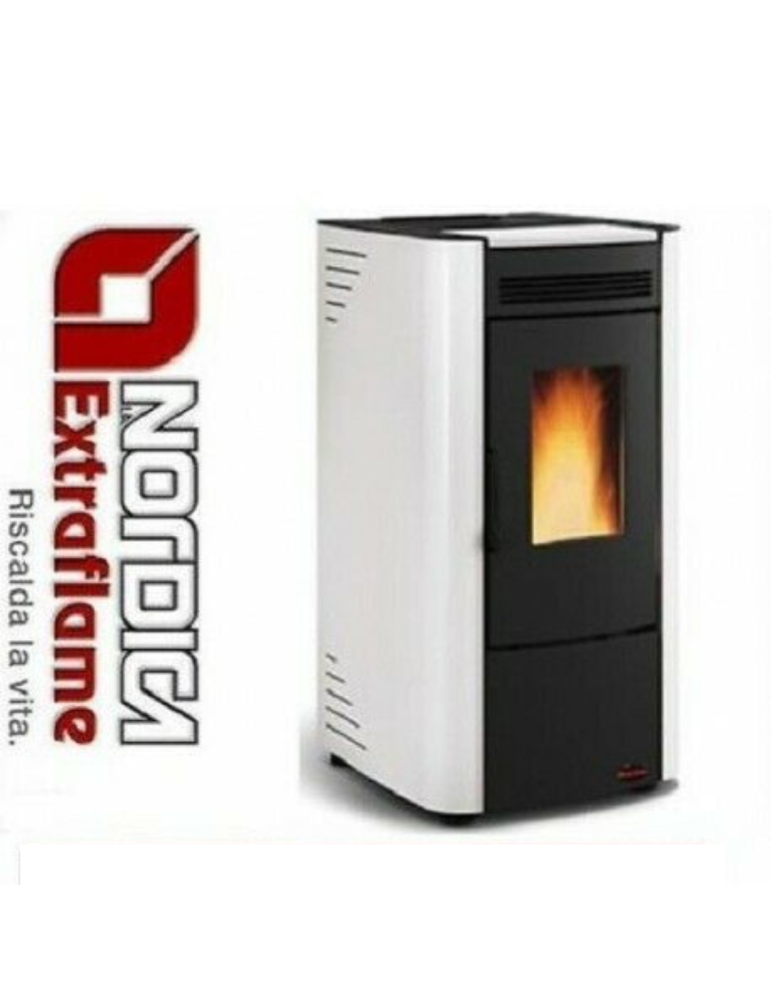 Nordica Extraflame Stufa a Pellet Ketty Evo 2.0  7 KW 187 MC Colore Bianca