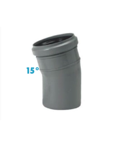 Curva 15° polipropilene diametro 40 mm Innesto