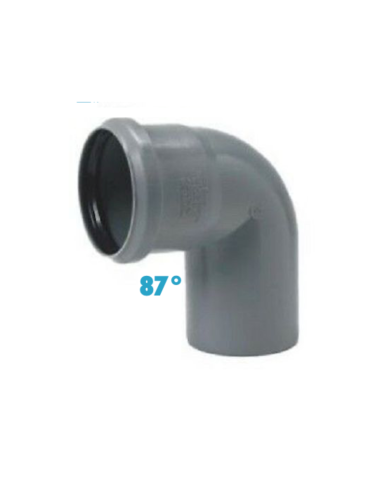 Curva 87° polipropilene diametro 40 mm Innesto