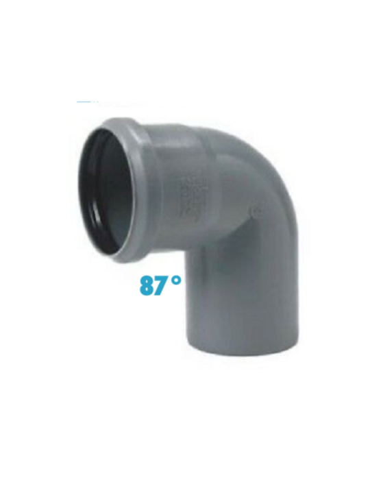 Curve 87° (5 PEZZI) polipropilene diametro 40 mm Innesto singolo