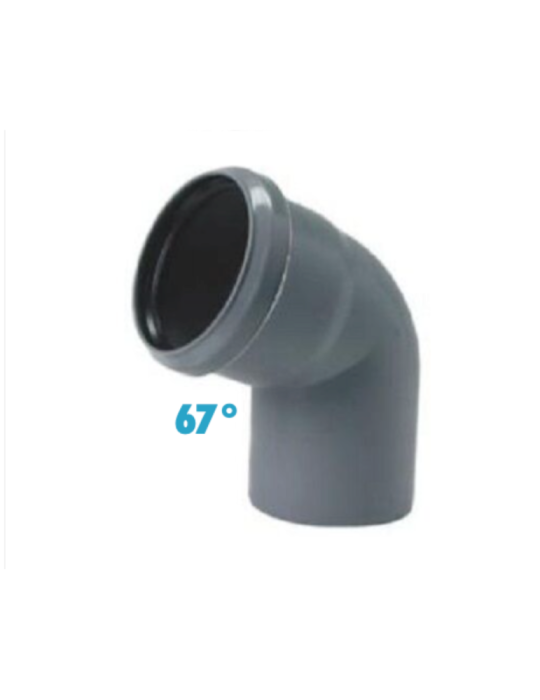 Curva 67° polipropilene diametro 40 mm Innesto
