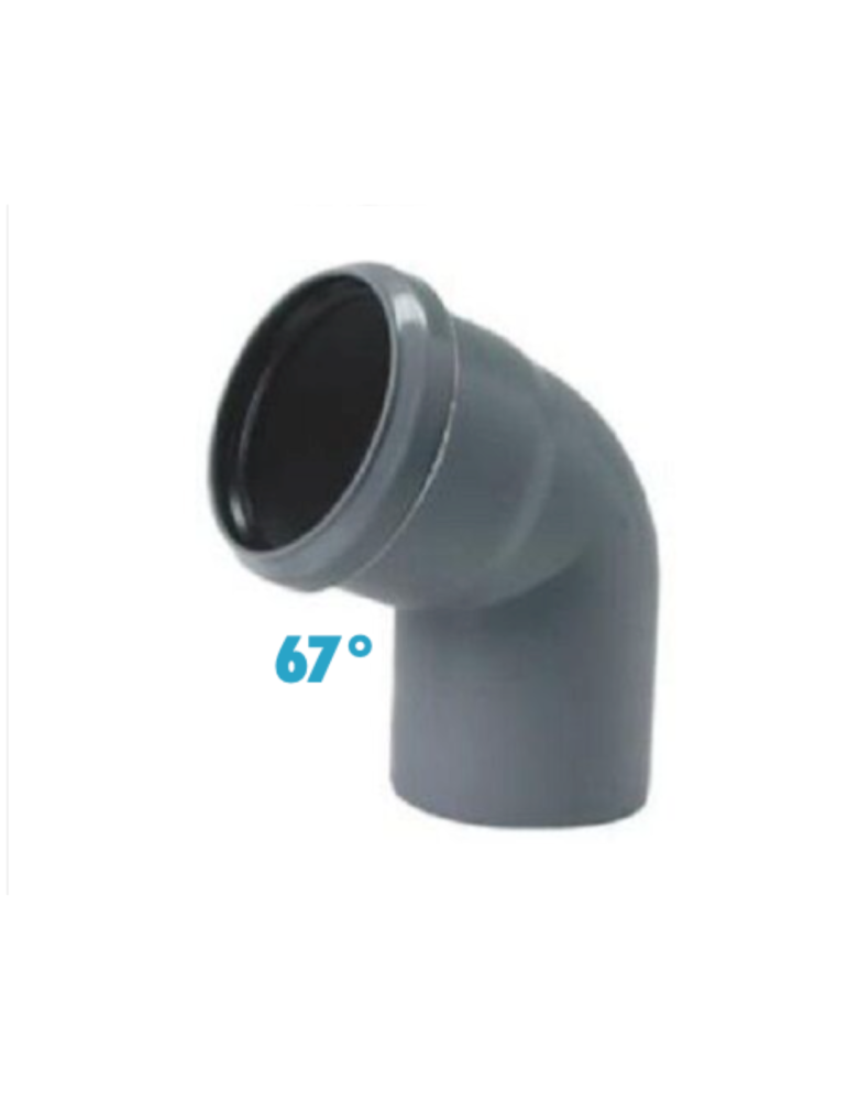 Curve 67° (5 PEZZI) polipropilene diametro 40 mm Innesto singolo