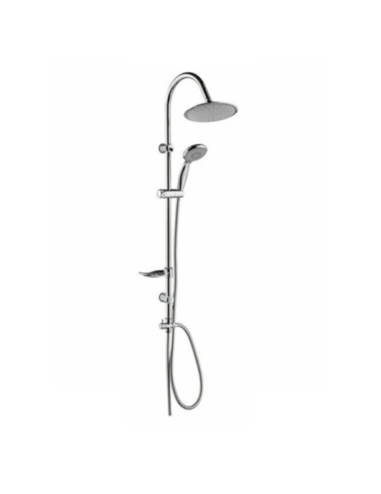 DAMAST Colonna Doccia Nature TONDA Set Soffione doccetta e portasapone