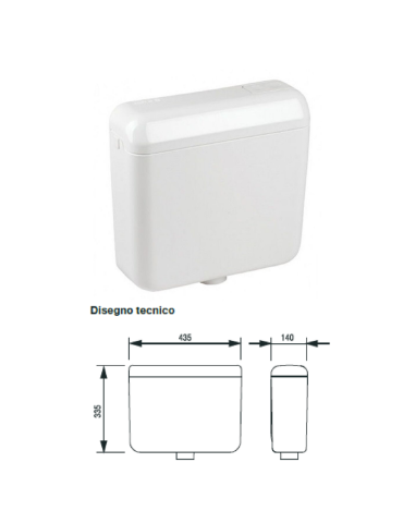 Schwab Cassette a Zaino Esterne WC Iris Mono Bianco