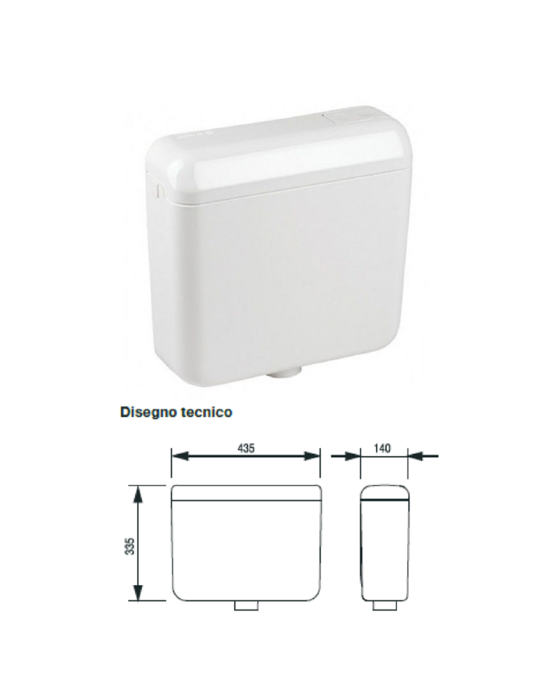 Schwab Cassette a Zaino Esterne WC Iris Mono Bianco