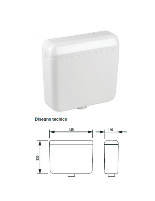 Schwab Cassette a Zaino Esterne WC Iris Mono Bianco