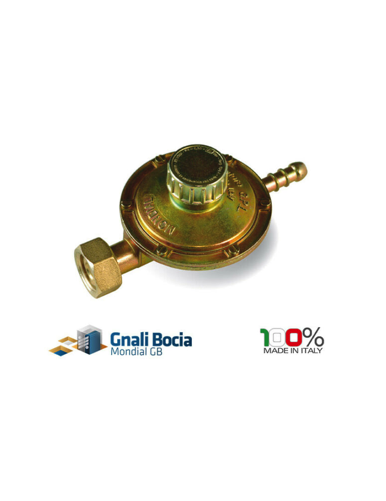 Regolatore di pressione  orizzontale a taratura variabile per gas GPL Bombola