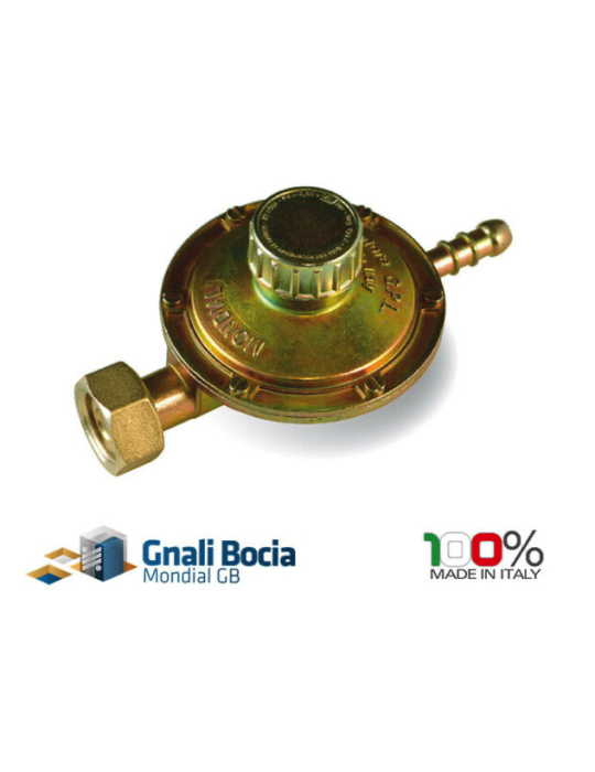 Regolatore di pressione  orizzontale a taratura variabile per gas GPL Bombola