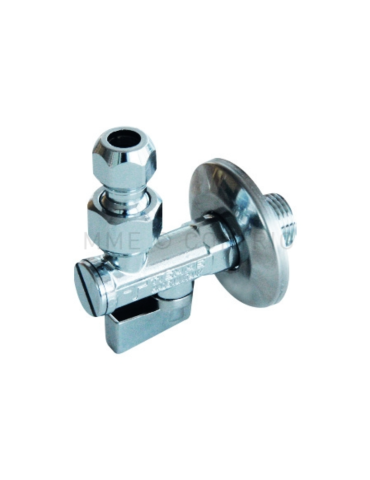 Rubinetto sottolavabo a sfera gr. 1/2" x 3/8" con filtro e snodo per lavabo