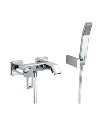 Eurorama Miscelatore Vasca Serie FLUE 138200 con doccetta e flessibile 1,50 m