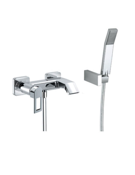 Eurorama Miscelatore Vasca Serie FLUE 138200 con doccetta e flessibile 1,50 m