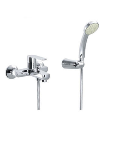 Eurorama Miscelatore Vasca Serie KLINT 142210 con doccetta e flessibile 1,50 m