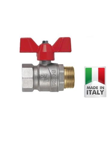 Valvola a sfera M/F da 1/2 a 1" a farfalla