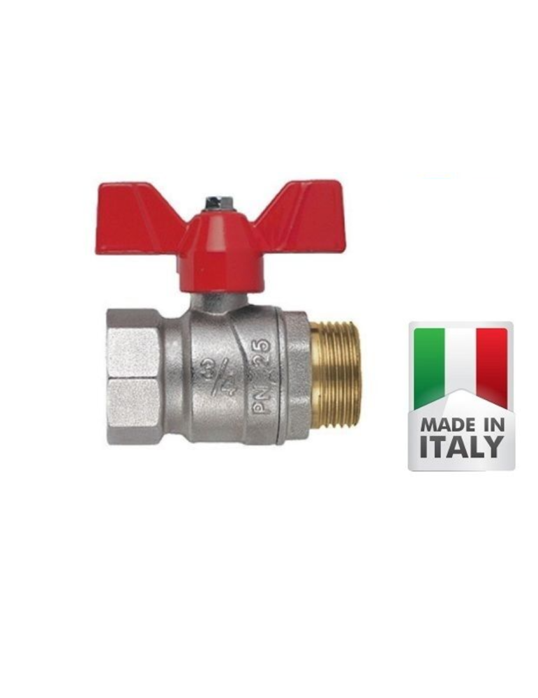 Valvola a sfera M/F da 1/2 a 1" a farfalla