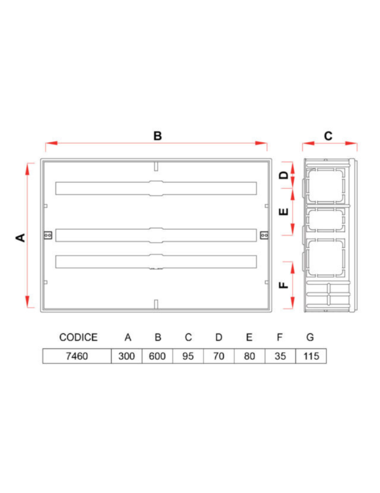CASSETTA DI ISPEZIONE FAR PER COLLETTORI 300 400 480 600 MM disegno tecnico 1