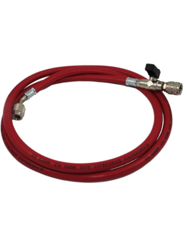 Tecnogas Frusta Tubo Flessibile 5/16" SAE C/Rubinetto ROSSO L 1500 mm