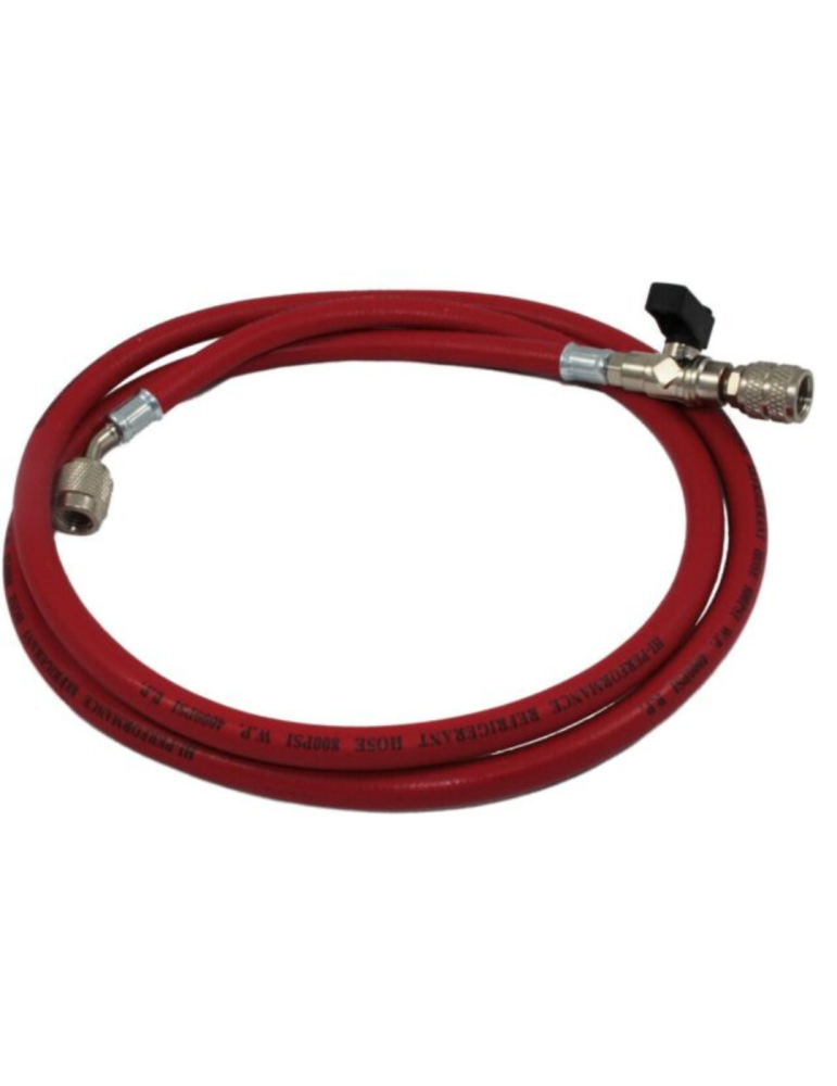 Tecnogas Frusta Tubo Flessibile 5/16" SAE C/Rubinetto ROSSO L 1500 mm