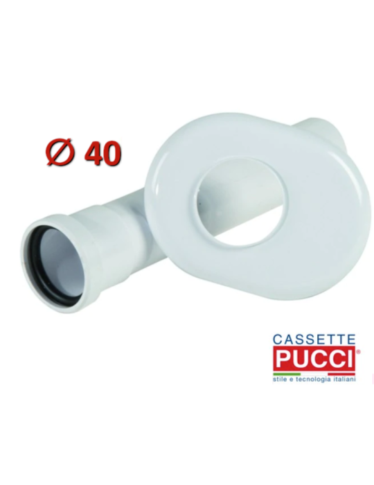 Canot Pucci complet avec rosace blanche pièce de rechange originale 80001390 Conf. 3 pièces