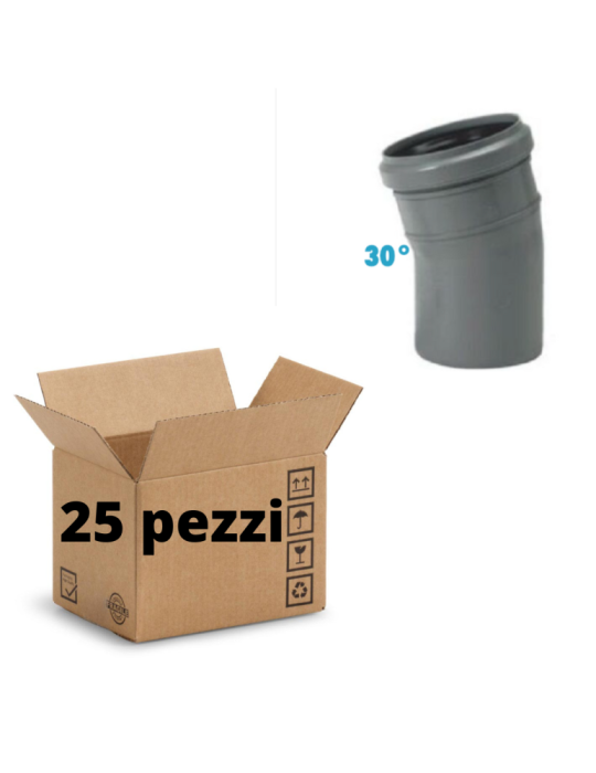 Courbes 30° Polypropylène Diamètre 40 mm Emboîtement Conf. 25 pièces