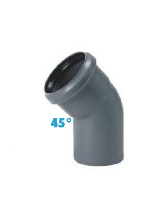 Courbes 45° Polypropylène Diamètre 40 mm emboîtement Conf. 20 pièces