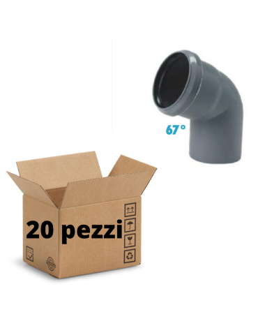 Courbes 67° Polypropylène Diamètre 40 mm Emmanchement Conf. 20 pièces