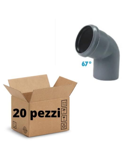 Courbes 67° Polypropylène Diamètre 40 mm Emmanchement Conf. 20 pièces