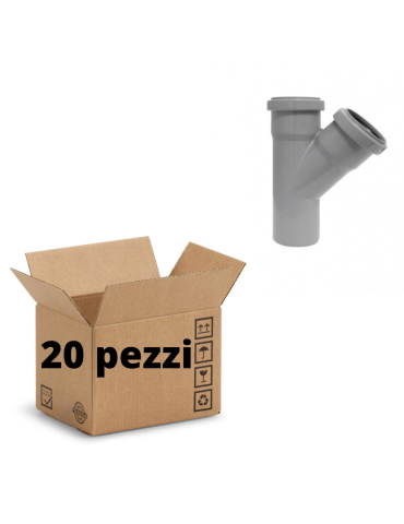 Brague Dérivation 45° Polypropylène Diamètre 40 mm Emboîtement Conf. 20 pièces