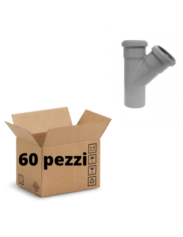 Col de dérivation 45° Polypropylène diamètre 32 mm EMBOUT Conf. 60 pièces