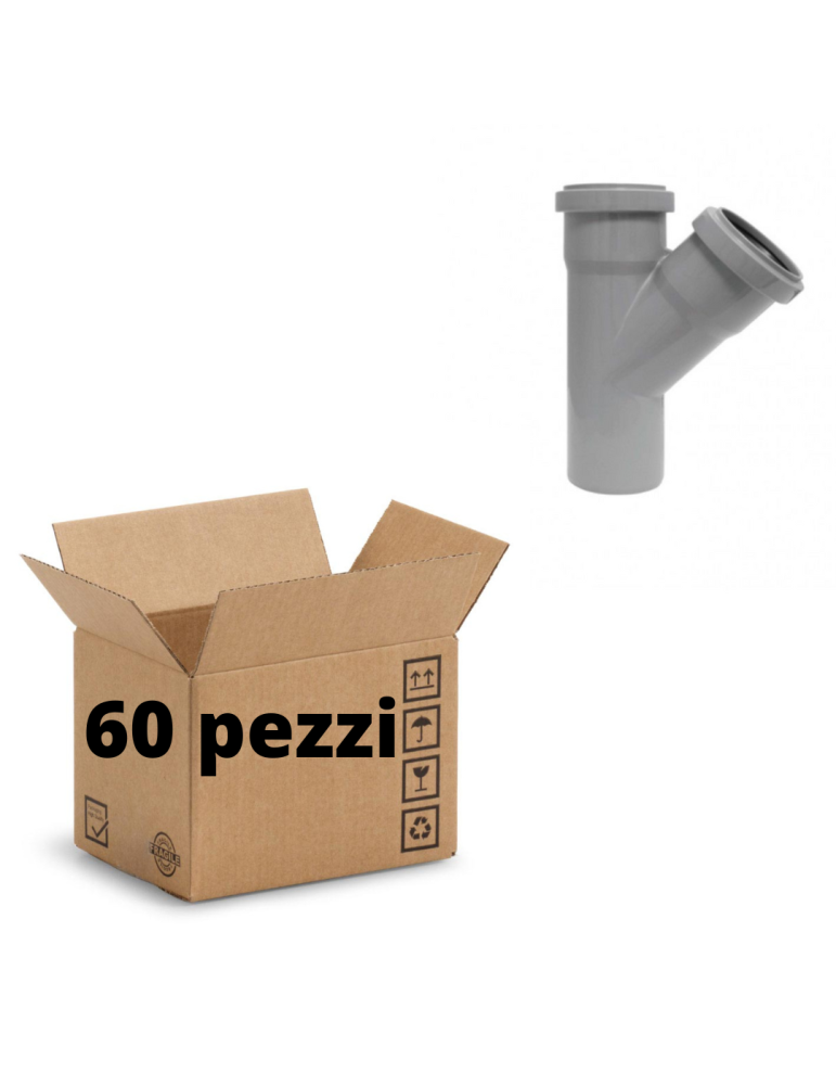 Col de dérivation 45° Polypropylène diamètre 32 mm EMBOUT Conf. 60 pièces